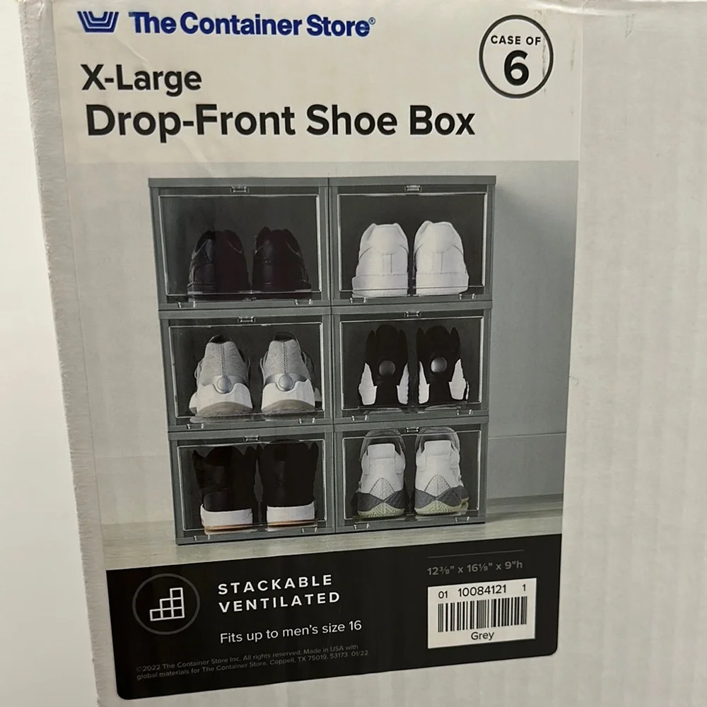 The Container Store Gray Modular Shoe Storage System